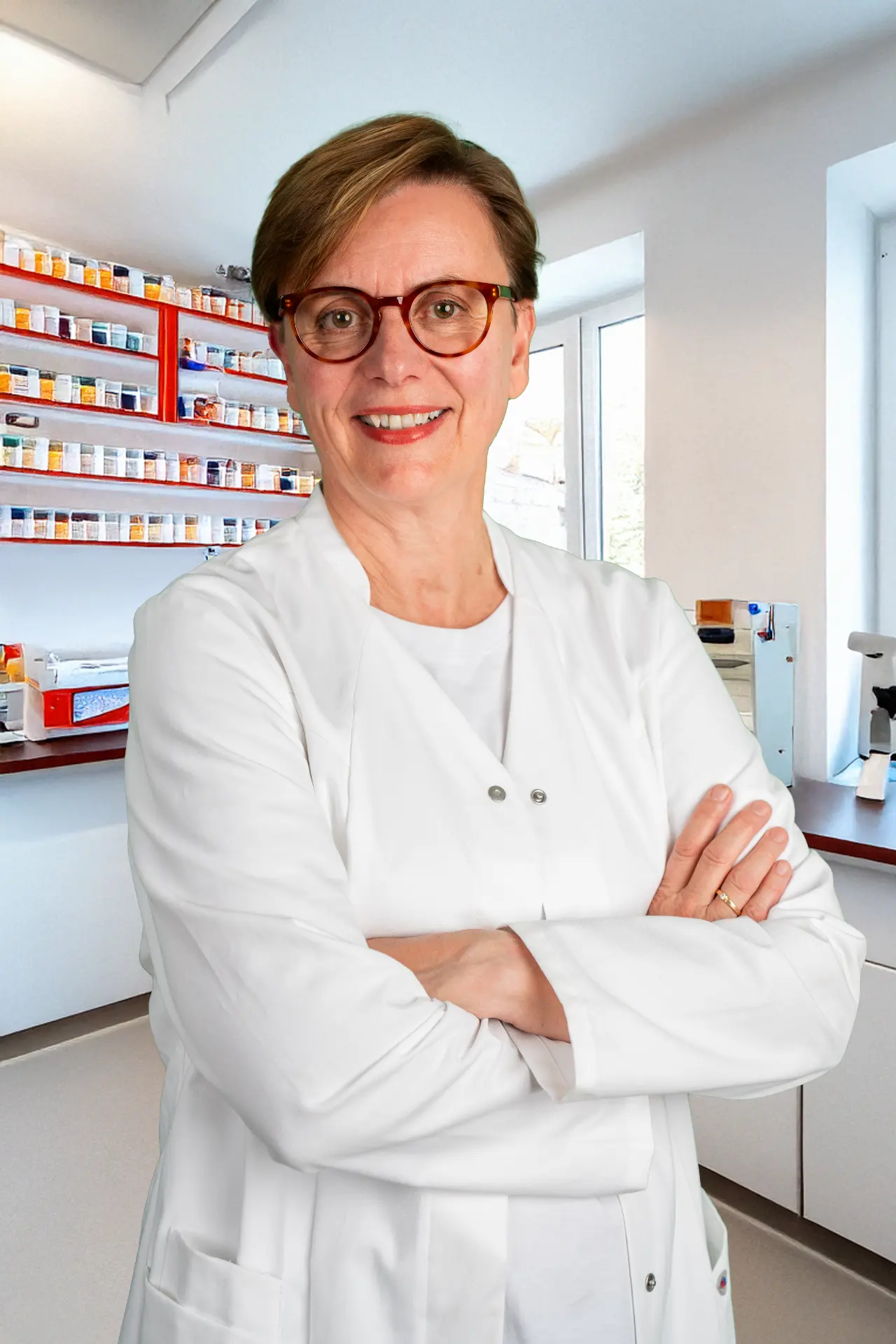 Porträt von Apothekerin Susanne Schleyer, Inhaberin der Präventivmanufaktur